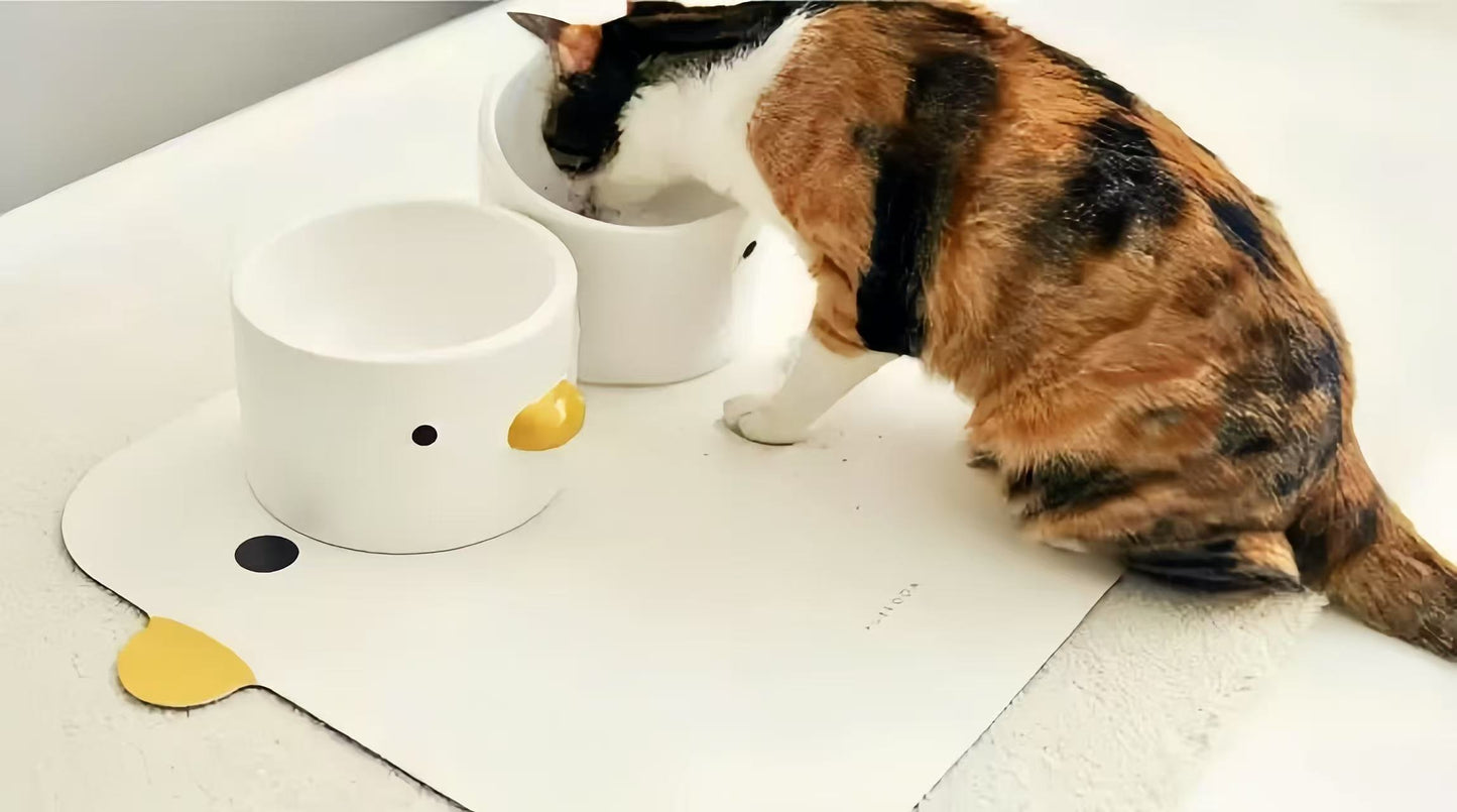 Little Chicken Style Pet Food Mat Bowl Mat