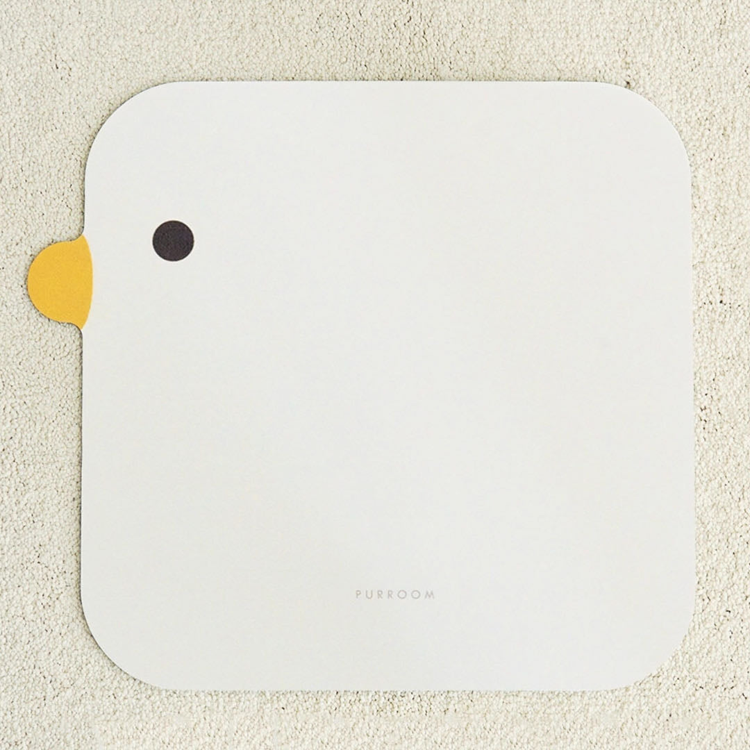 Little Chicken Style Pet Food Mat Milk White Colour petvibez